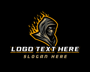 Mascot - Ninja Assassin Fire logo design
