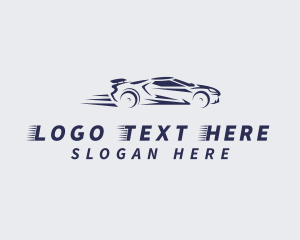 Driving - Fast Racing Car logo design