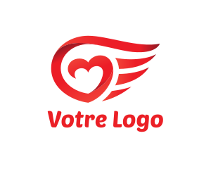 Red Heart Wings Logo