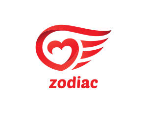 Romance - Red Heart Wings logo design