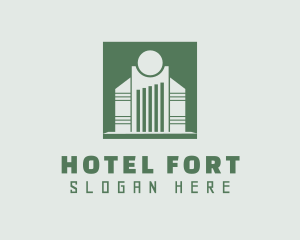 Green Metropolis Hotel logo design