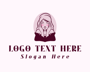 Female - Woman Face Beauty logo design
