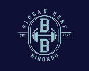 Dumbbell Gym Bodybuilding Logo