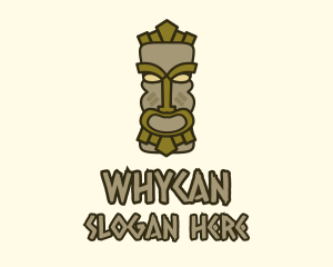 Traditional Tiki Statue Logo