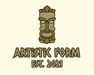 Sculpture - Traditional Tiki Statue logo design