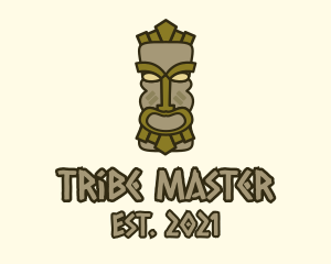 Traditional Tiki Statue logo design