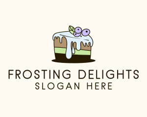 Frosting - Blueberry Frosting Cake logo design
