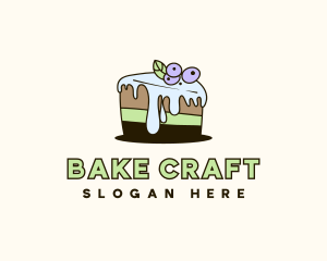 Blueberry Frosting Cake logo design