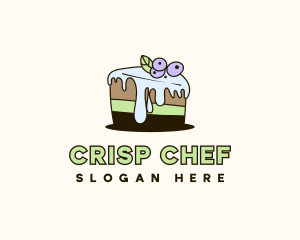 Blueberry Frosting Cake logo design