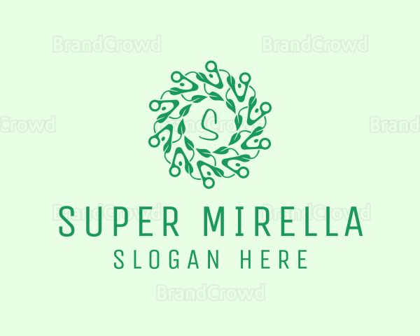 Eco Natural Organic Leaf Logo