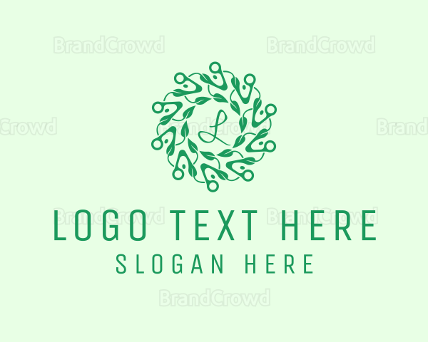 Eco Natural Organic Leaf Logo