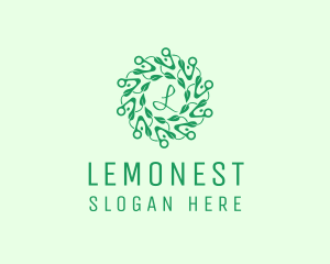 Eco Natural Organic Leaf Logo