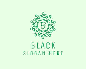 Vegan - Eco Natural Organic Leaf logo design