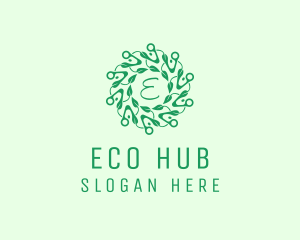 Eco Natural Organic Leaf logo design