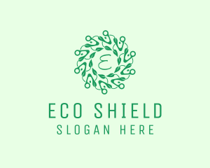 Eco Natural Organic Leaf logo design