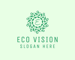 Eco Natural Organic Leaf logo design