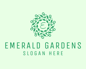 Eco Natural Organic Leaf logo design