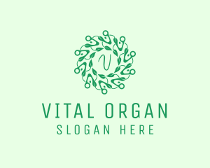 Eco Natural Organic Leaf logo design