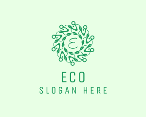 Eco Natural Organic Leaf logo design