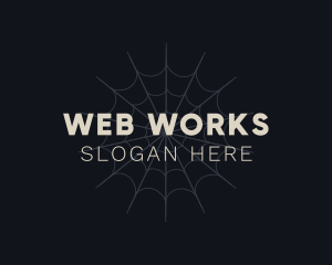 Web - Halloween Spider Web logo design