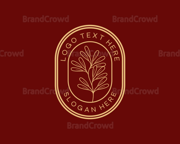 Luxury Organic Leaf Plant Logo