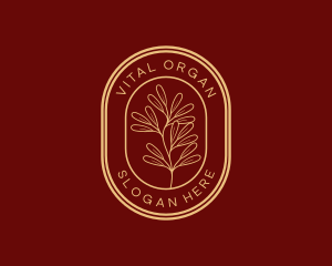 Luxury Organic Leaf Plant logo design