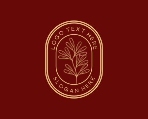 Luxury Organic Leaf Plant Logo