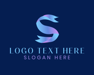 Gradient Letter S Ribbon Logo