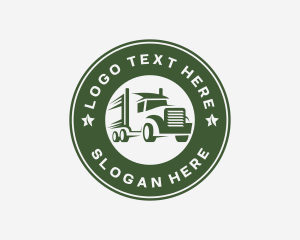 Delivery - Trailer Truck Logistics logo design