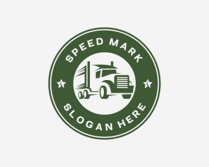 Trailer Truck Logistics logo design