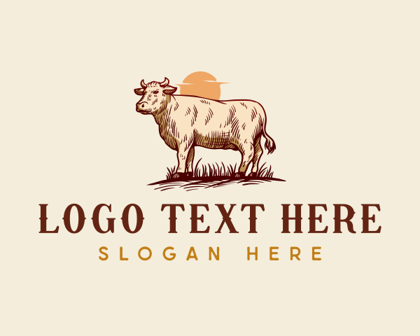 Bovine - Cow Farm Livestock logo design