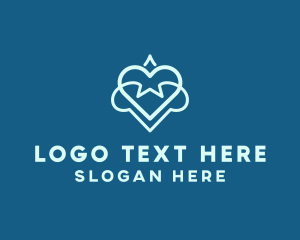 Developer - Futuristic Tech Heart logo design