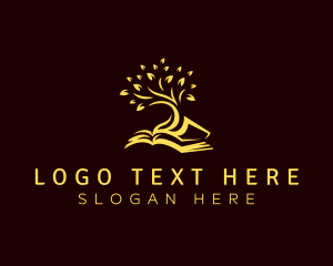 Tree - Tree Book Pages logo design