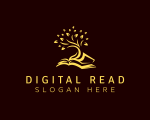 Ebook - Tree Book Pages logo design