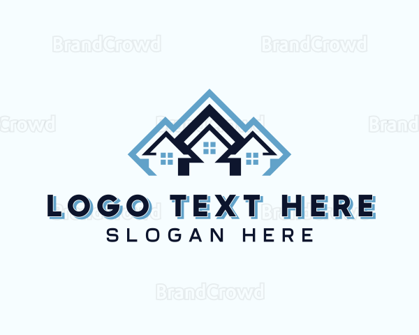 House Roofing Contractor Logo