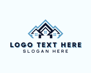 Leasing - House Roofing Contractor logo design