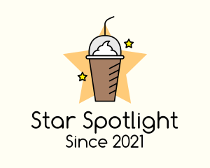 Star Frappe Drink logo design