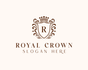 Crown Monarch Shield logo design