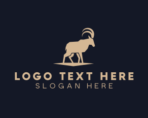 Hunting - Wild Goat Ibex logo design