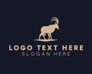 Hunter - Wild Goat Ibex logo design