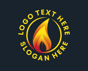 Torch - Eco Friendly Flame logo design