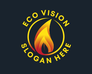 Eco Friendly Flame logo design