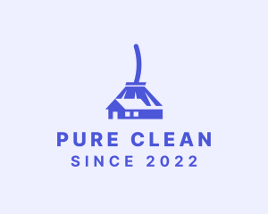 House Broom Cleaning logo design