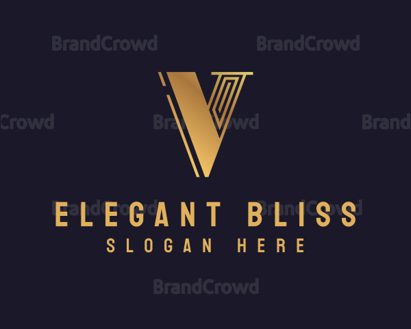 Luxury Elegant Brand Letter V Logo