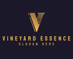 Luxury Elegant Brand Letter V logo design