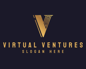 Luxury Elegant Brand Letter V logo design