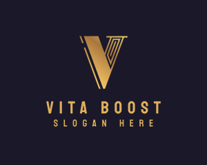 Luxury Elegant Brand Letter V logo design