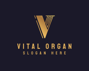 Luxury Elegant Brand Letter V logo design