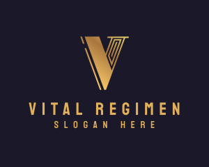 Luxury Elegant Brand Letter V logo design