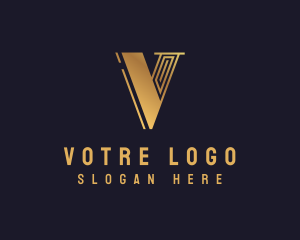 Luxury Elegant Brand Letter V logo design